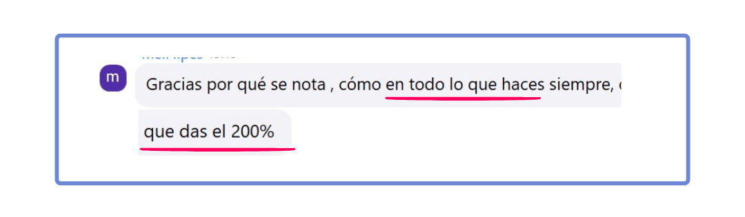 testimonio - 2024 - en todo lo que haces das el 200%