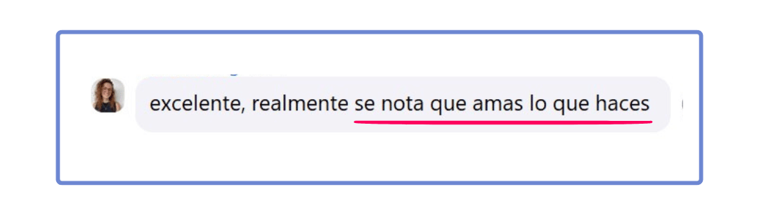 testimonio - 2024 se nota que amas lo que haces